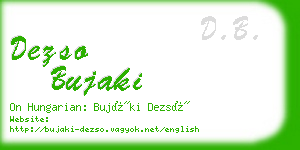 dezso bujaki business card